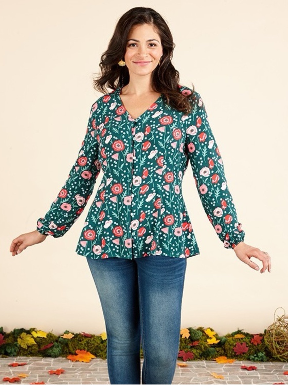 Matilda Jane Yesteryear Poppy Tunic Blouse - XL